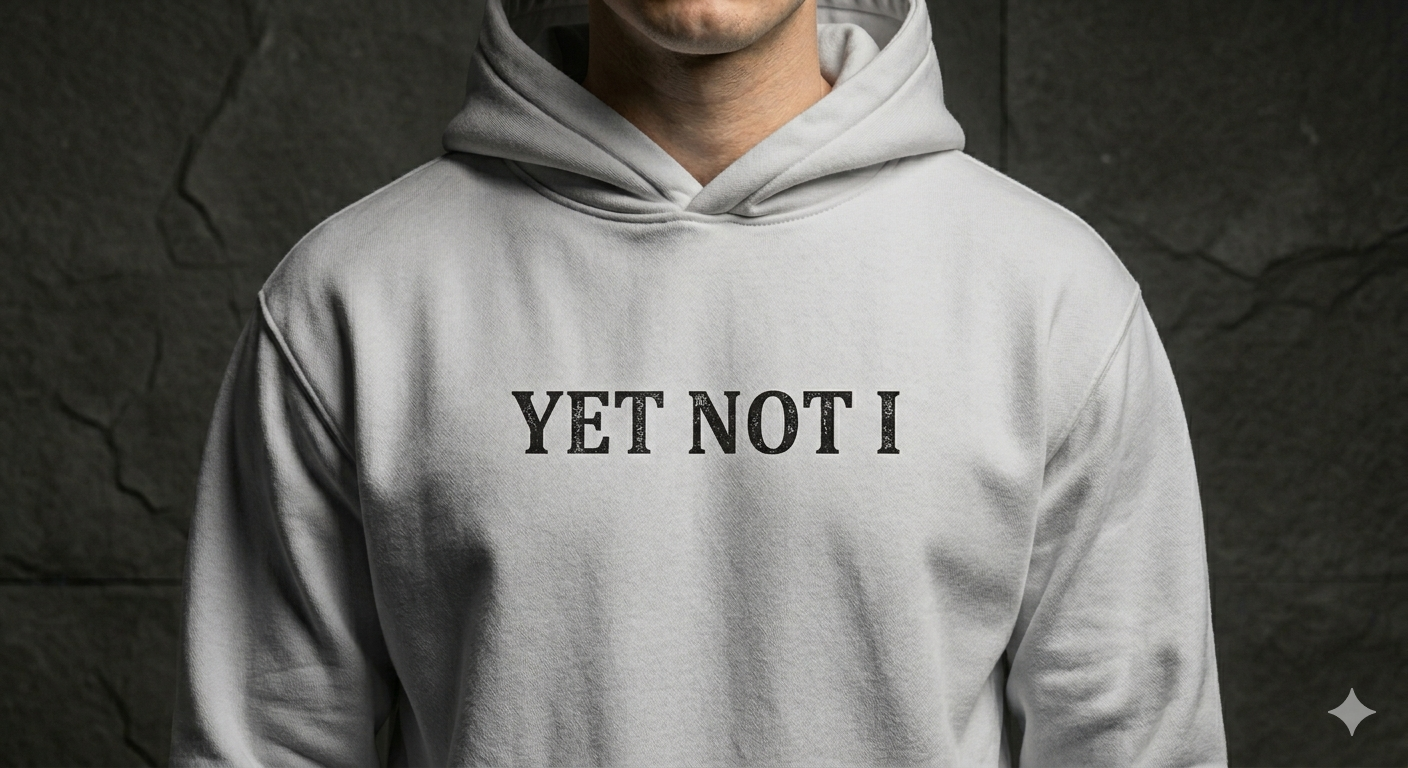 Yet Not I Hoodie - Light Gray